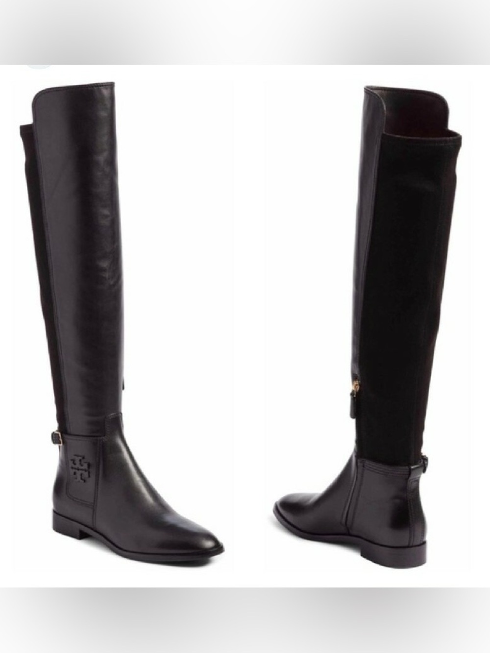 Tory Burch Wyatt Black Leather Over-the-Knee Riding Boots Size 7 MSRP $595 - Picture 2 of 11